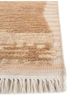 blythe beige and brown wool hand knotted Rug - Corner