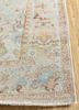 someplace in time ivory afghan wool hand knotted Rug - Corner