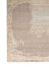 entropy ivory wool and silk hand knotted Rug - Corner