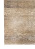 entropy ivory wool and silk hand knotted Rug - Corner