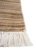 entropy ivory wool and silk hand knotted Rug - Corner