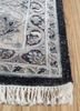 cyanna grey and black wool and silk hand knotted Rug - Corner cyanna grey and black wool and silk hand knotted Rug - Corner