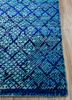 gulmarg ivory silk hand knotted Rug - Corner