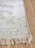 manifest ivory wool and silk hand knotted Rug - Corner manifest ivory wool and silk hand knotted Rug - Corner