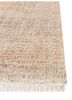 entropy ivory wool and silk hand knotted Rug - Corner