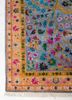 aurora blue wool and silk hand knotted Rug - Corner aurora blue wool and silk hand knotted Rug - Corner