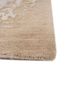 entropy ivory wool and silk hand knotted Rug - Corner