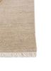entropy beige and brown wool and silk hand knotted Rug - Corner