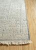 far east ivory wool and silk hand knotted Rug - Corner