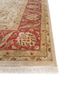 gulmarg ivory silk hand knotted Rug - Corner