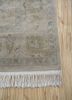 gulmarg ivory silk hand knotted Rug - Corner