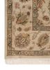 gulmarg ivory silk hand knotted Rug - Corner