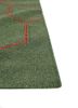 indusbar green wool flat weaves Rug - Corner