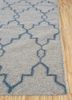 indusbar grey and black wool flat weaves Rug - Corner