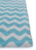 indusbar blue wool flat weaves Rug - Corner indusbar blue wool flat weaves Rug - Corner