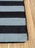 alhambra grey and black wool flat weaves Rug - Corner