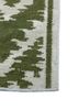 indusbar green wool flat weaves Rug - Corner
