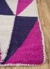 alhambra pink and purple wool flat weaves Rug - Corner alhambra pink and purple wool flat weaves Rug - Corner