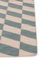 checkers ivory wool and viscose flat weaves Rug - Corner