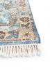 someplace in time ivory afghan wool hand knotted Rug - Corner