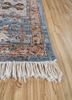 thyme blue afghan wool hand knotted Rug - Corner thyme blue afghan wool hand knotted Rug - Corner