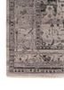 someplace in time grey and black afghan wool hand knotted Rug - Corner