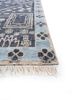 thyme blue afghan wool hand knotted Rug - Corner thyme blue afghan wool hand knotted Rug - Corner
