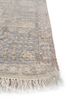 someplace in time ivory afghan wool hand knotted Rug - Corner