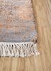 entropy beige and brown wool and silk hand knotted Rug - Corner entropy beige and brown wool and silk hand knotted Rug - Corner