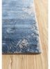 free verse by kavi grey and black wool and silk hand knotted Rug - Corner