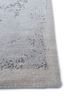 urban pause by kavi grey and black wool and silk hand knotted Rug - Corner