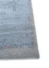 urban pause by kavi blue wool and silk hand knotted Rug - Corner urban pause by kavi blue wool and silk hand knotted Rug - Corner