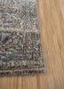 viscaya grey and black afghan wool hand knotted Rug - Corner