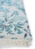 pansy blue wool and silk hand knotted Rug - Corner pansy blue wool and silk hand knotted Rug - Corner