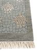 inde rose blue wool and silk hand knotted Rug - Corner inde rose blue wool and silk hand knotted Rug - Corner
