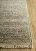 viscaya beige and brown afghan wool and silk hand knotted Rug - Corner