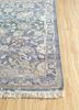 viscaya blue afghan wool and silk hand knotted Rug - Corner
