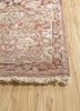 viscaya red and orange afghan wool and silk hand knotted Rug - Corner