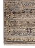 viscaya grey and black afghan wool and silk hand knotted Rug - Corner