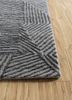 azalea grey and black wool and bamboo silk hand knotted Rug - Corner azalea grey and black wool and bamboo silk hand knotted Rug - Corner