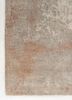 entropy beige and brown wool and bamboo silk hand knotted Rug - Corner