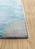 chaos theory by kavi grey and black wool and bamboo silk hand knotted Rug - Corner