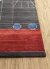 aakar by kavi grey and black wool and bamboo silk hand knotted Rug - Corner aakar by kavi grey and black wool and bamboo silk hand knotted Rug - Corner