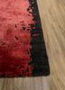chaos theory by kavi red and orange wool and bamboo silk hand knotted Rug - Corner chaos theory by kavi red and orange wool and bamboo silk hand knotted Rug - Corner