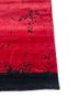 chaos theory by kavi red and orange wool and bamboo silk hand knotted Rug - Corner chaos theory by kavi red and orange wool and bamboo silk hand knotted Rug - Corner