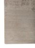chaos theory by kavi grey and black wool and bamboo silk hand knotted Rug - Corner
