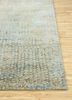 chaos theory by kavi grey and black wool and bamboo silk hand knotted Rug - Corner