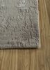 chaos theory by kavi grey and black wool and bamboo silk hand knotted Rug - Corner