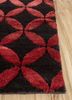 aakar by kavi red and orange wool and bamboo silk hand knotted Rug - Corner
