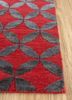 aakar by kavi red and orange wool and bamboo silk hand knotted Rug - Corner aakar by kavi red and orange wool and bamboo silk hand knotted Rug - Corner